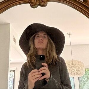 Boho Brown Wide-Brim Hat